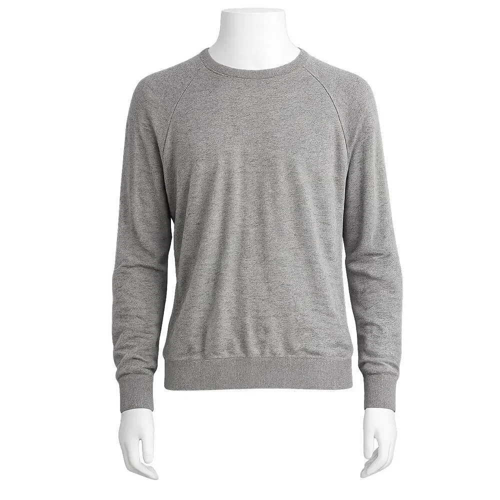 J.Crew Men’s Heather Gray Raglan Pullover Lightweight Sweater - Size Small
